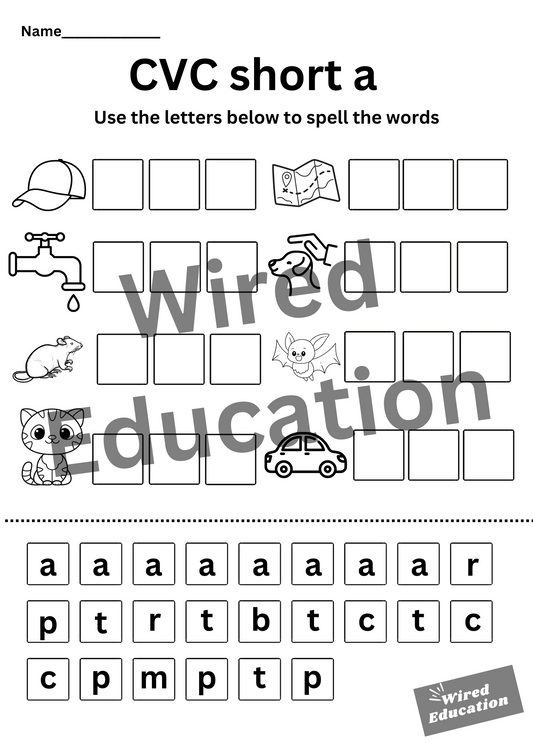 CVC short a spelling