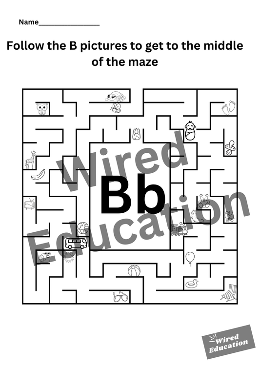Letter B maze