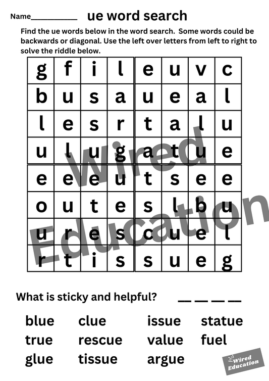 ue word search