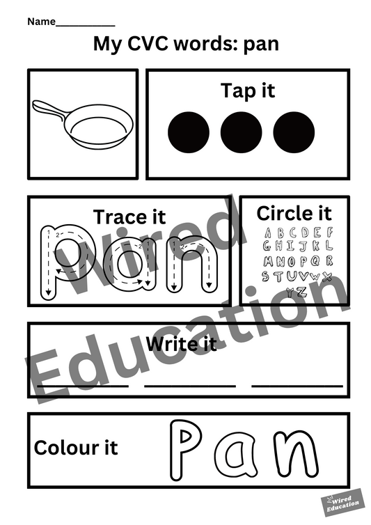 My CVC words- pan