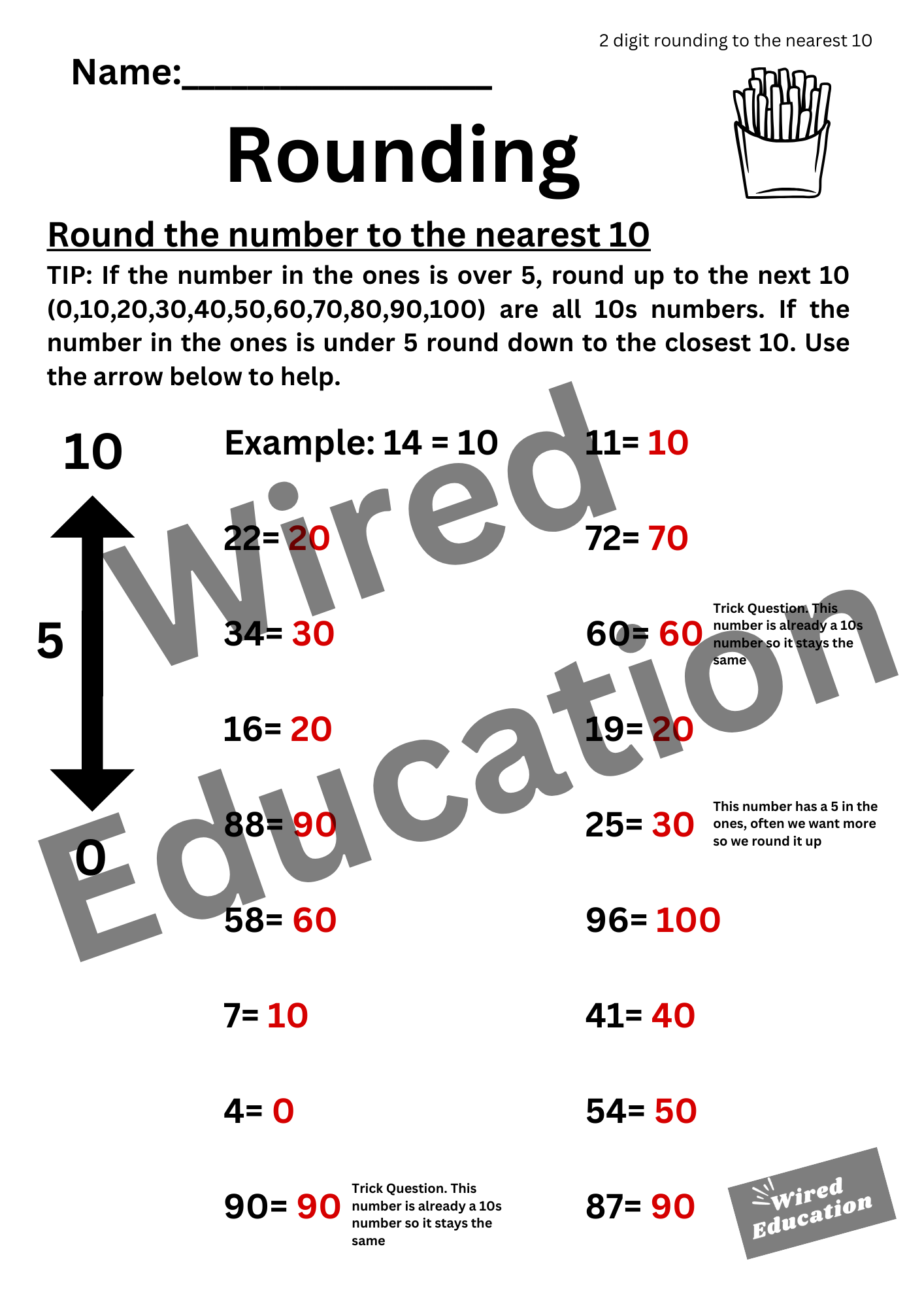 Rounding to the nearest 10 (2 digits)