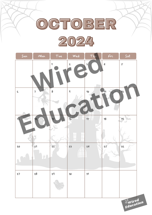 Halloween calendar comprehension