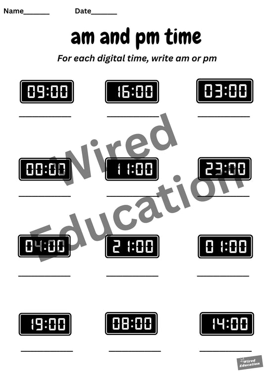 am and pm time