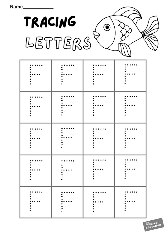 Letter tracing F