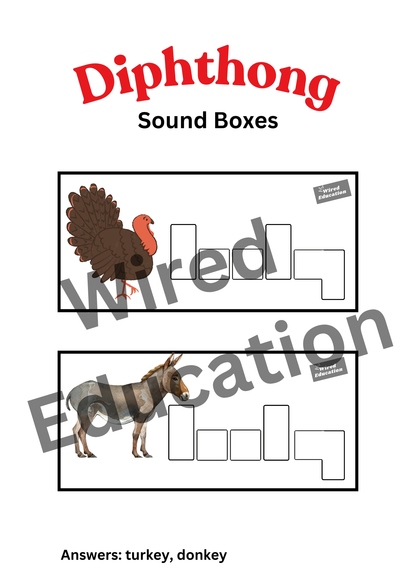 Diphthong Flash Cards