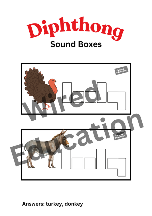 Diphthong Flash Cards