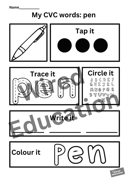 My CVC words - pen