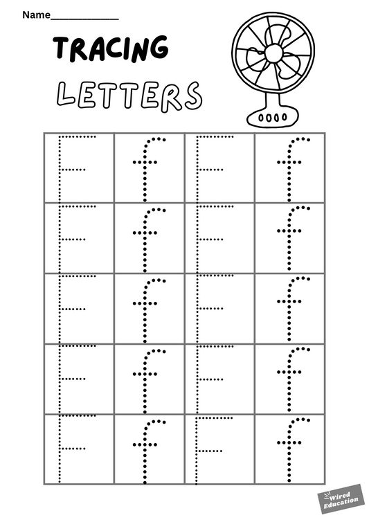 Letter tracing Ff