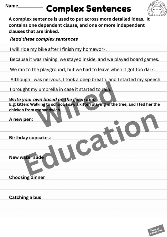 Complex Sentences