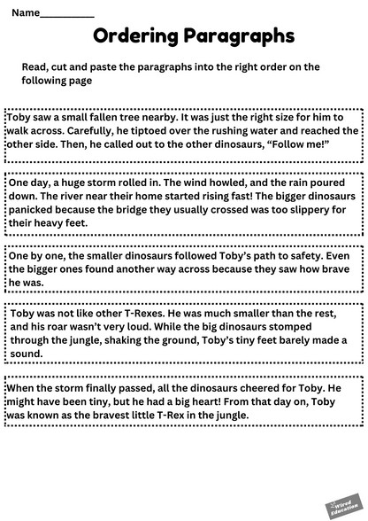 Ordering Paragraphs: dino