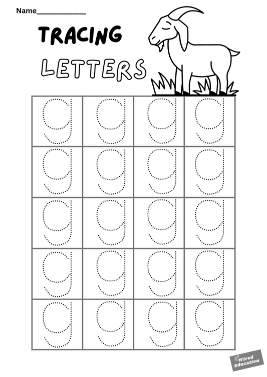 Letter tracing g