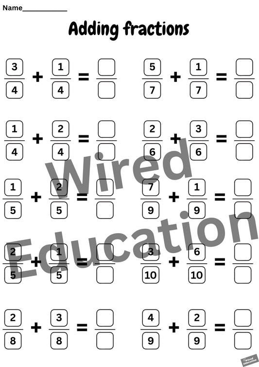 Adding fractions