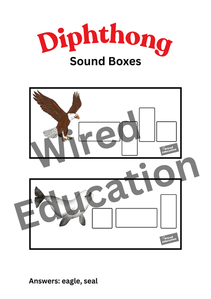 Diphthong Flash Cards