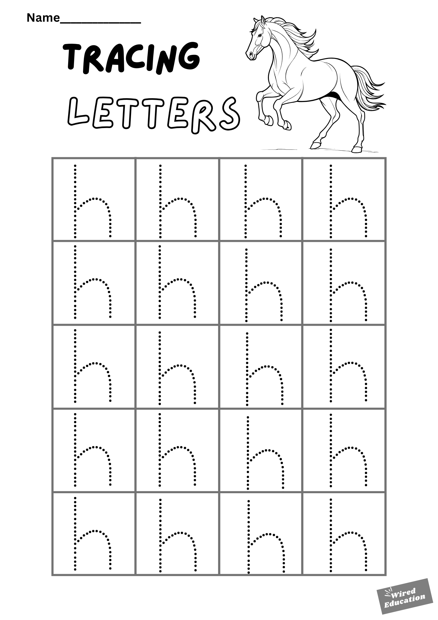 Letter tracing h