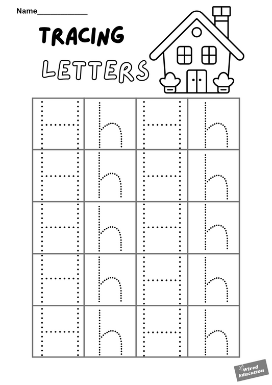 Letter tracing Hh