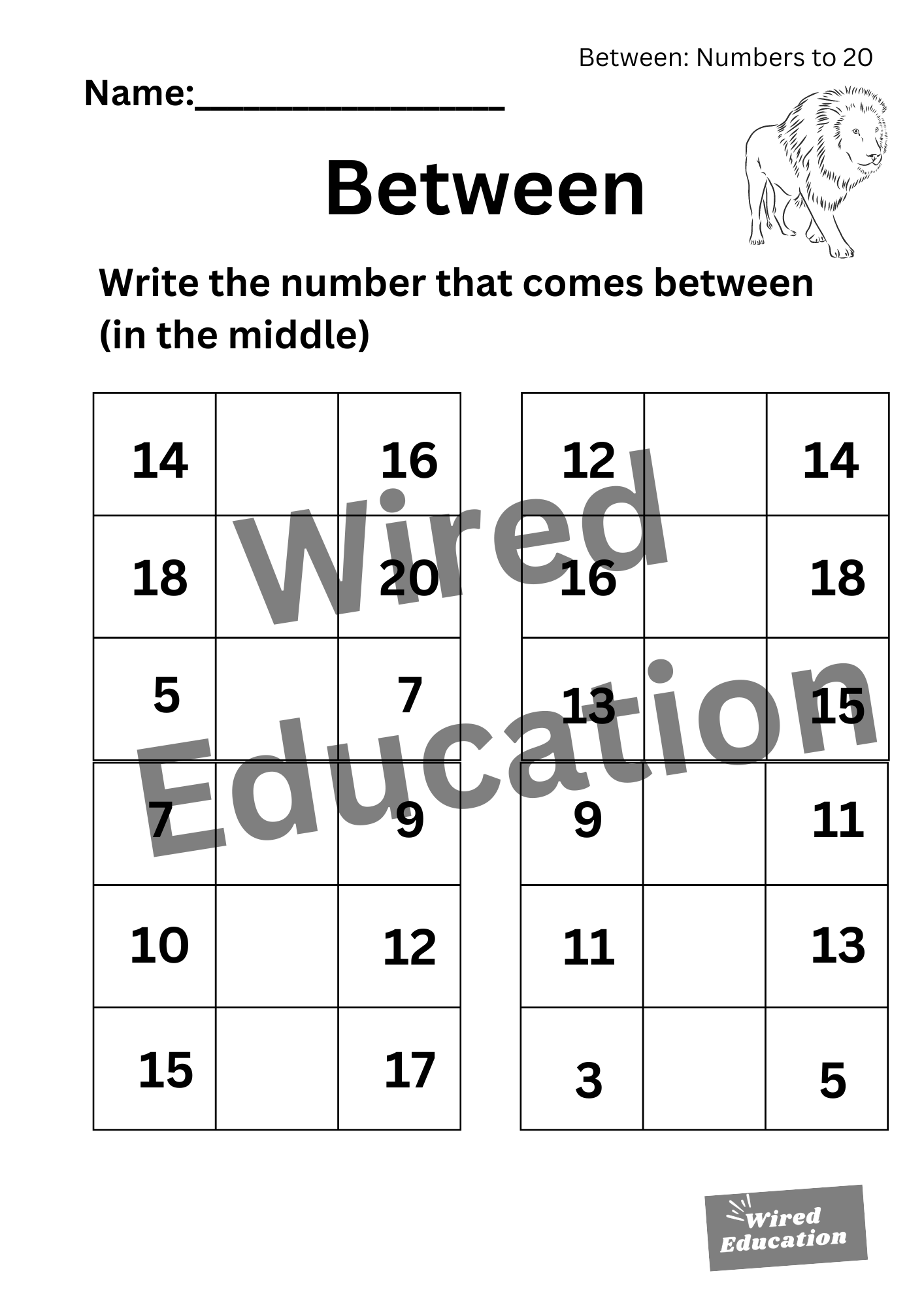 Between up to 20