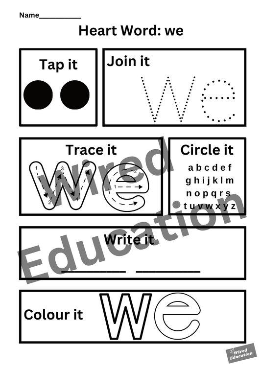 Heart word we