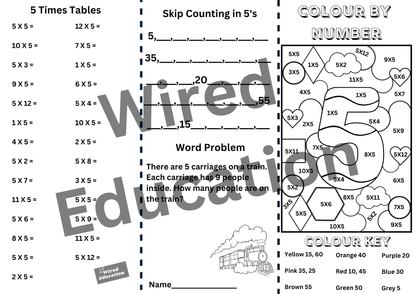 5 Times Table Brochure