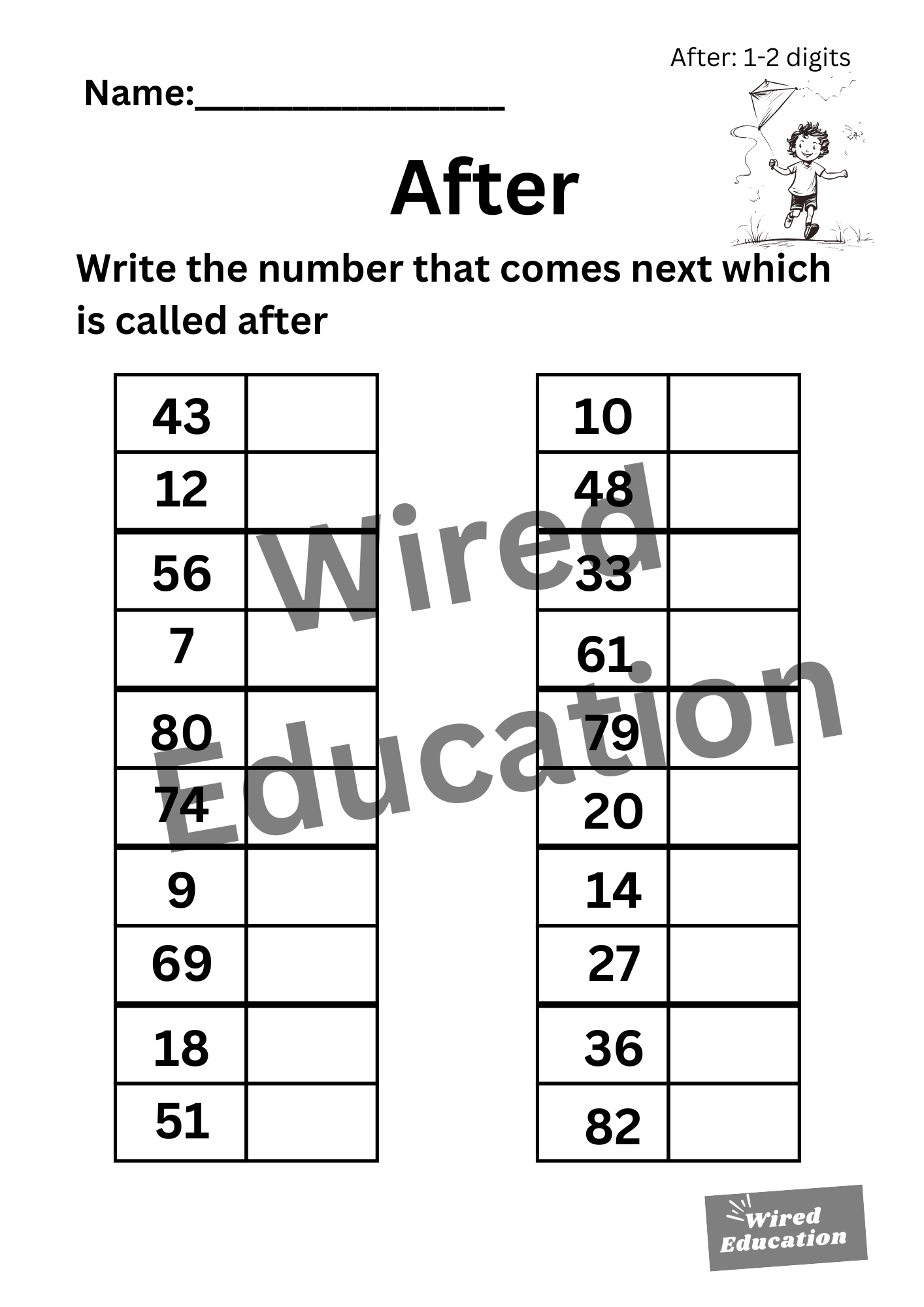 Numbers After (1-2 digits)
