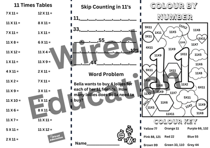 11 Times table brochure