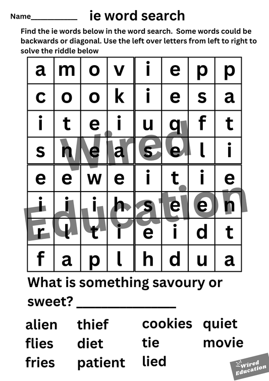 ie word search