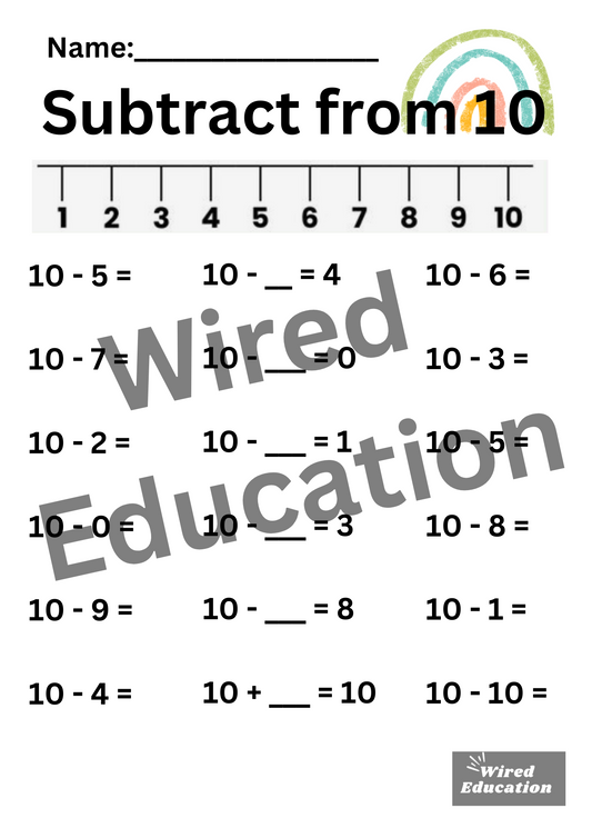 Subtraction from 10