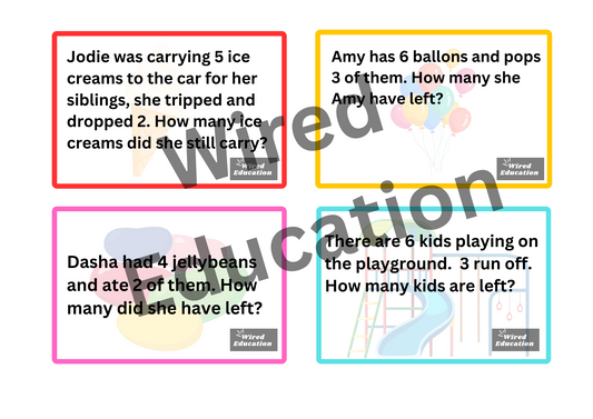 Simple subtraction word problems