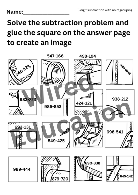 Playground Subtraction Puzzle