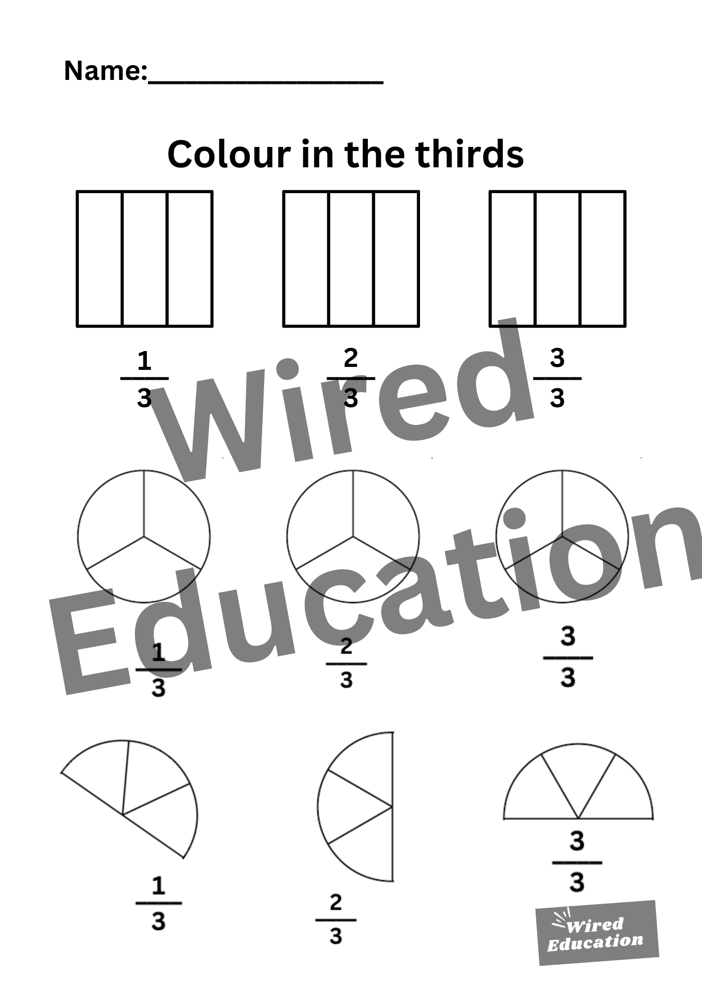 Colour in the thirds