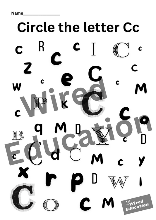 Circle the letter C