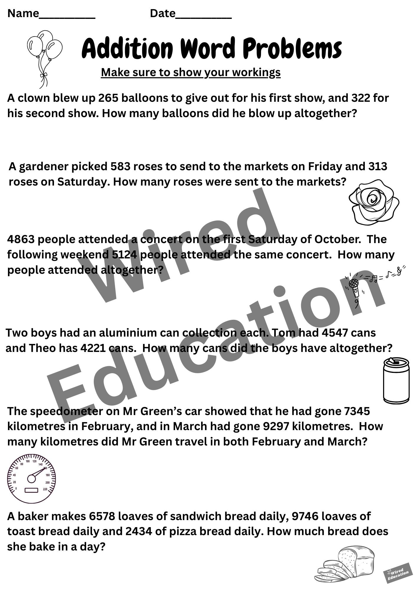 Addition Word Problems