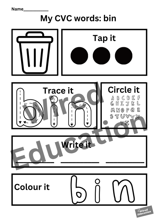 My CVC words - bin