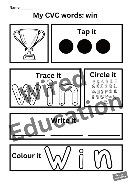 My CVC words - win