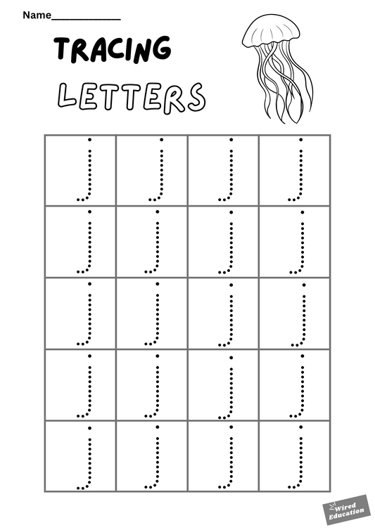Letter tracing j