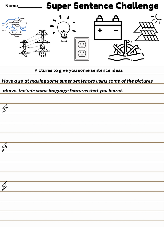 Super Sentences based on electricity