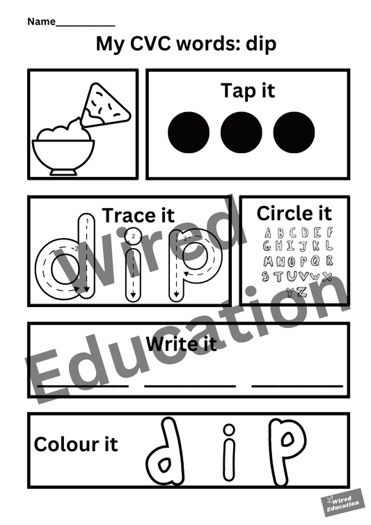 My CVC words - dip