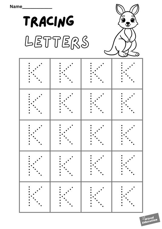 Letter tracing K