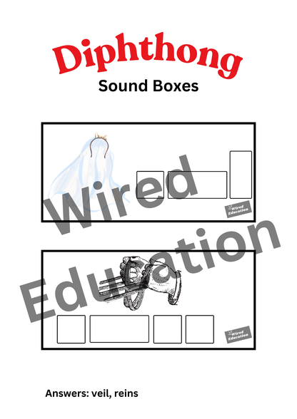 Diphthong Flash Cards