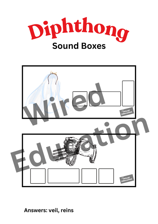 Diphthong Flash Cards