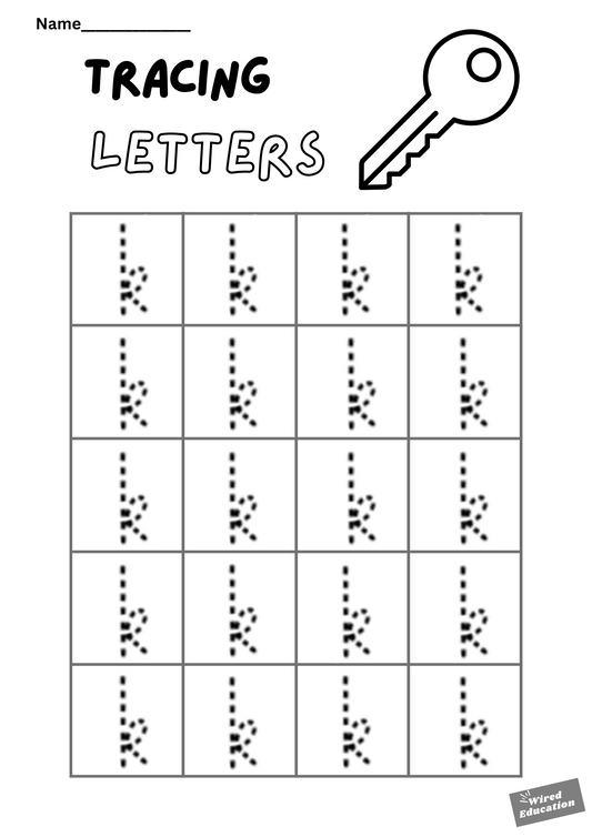 Letter tracing k