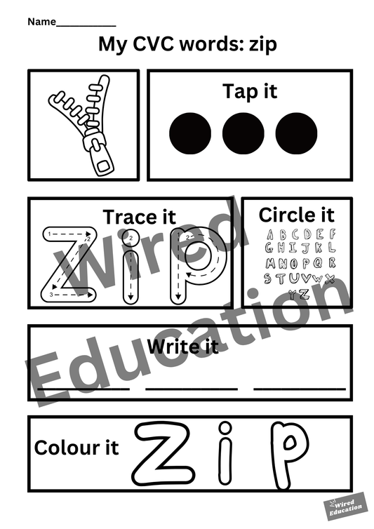 My CVC words - zip