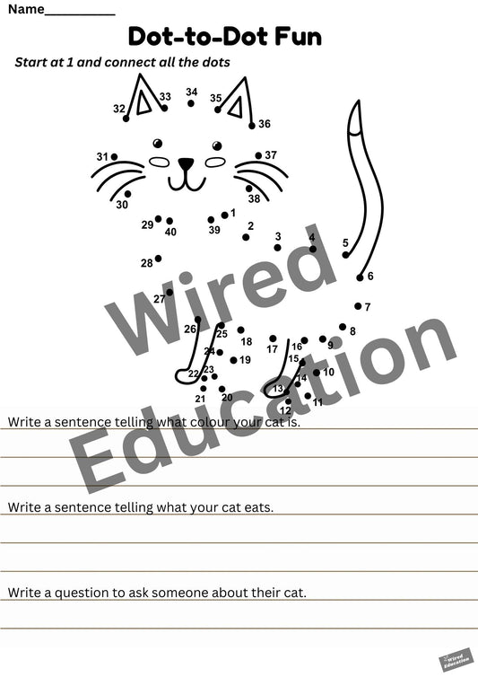 Dot to dot cat