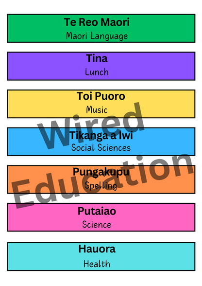 Older Maori Daily Timetable