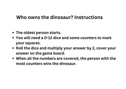 Who owns the dinosaur?