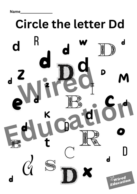 Circle the letter D