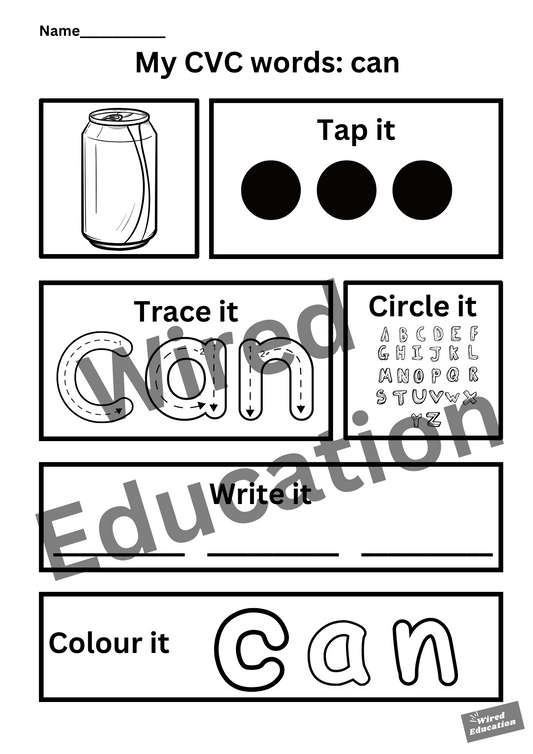 My CVC words- can