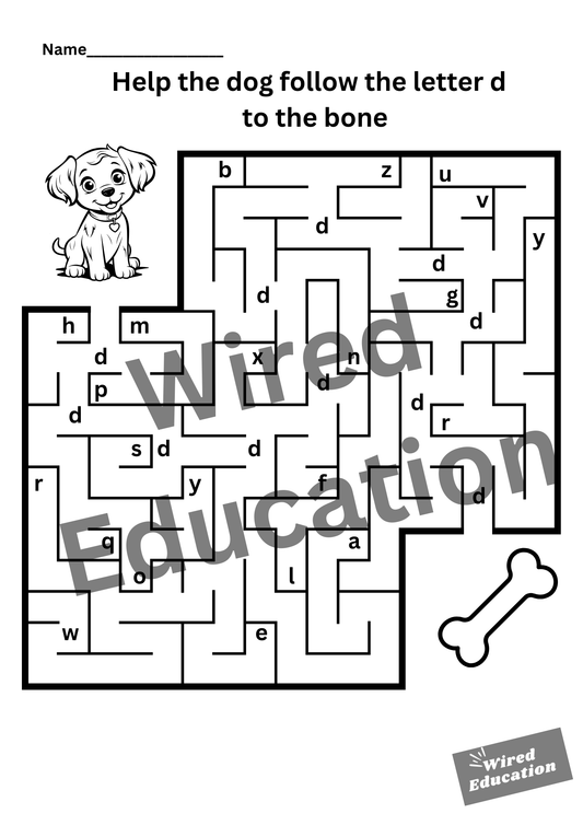 Letter D maze