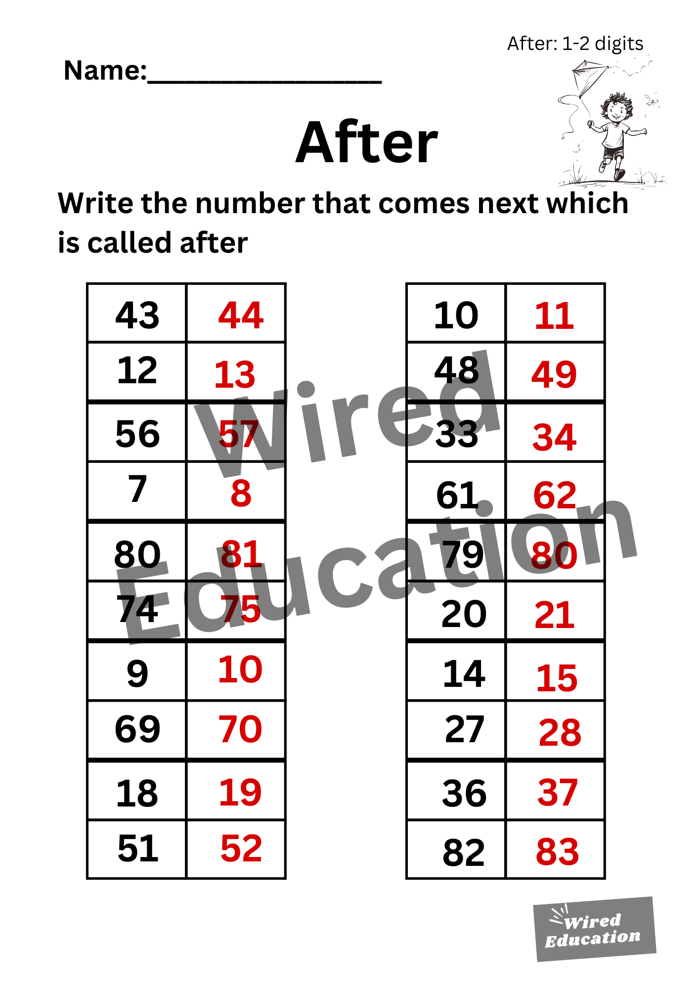 Numbers After (1-2 digits)
