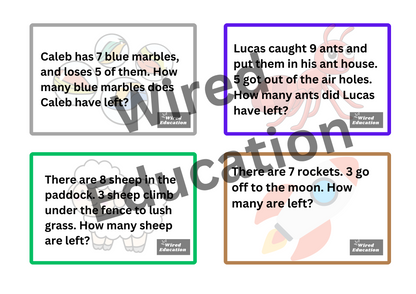 Simple subtraction word problems