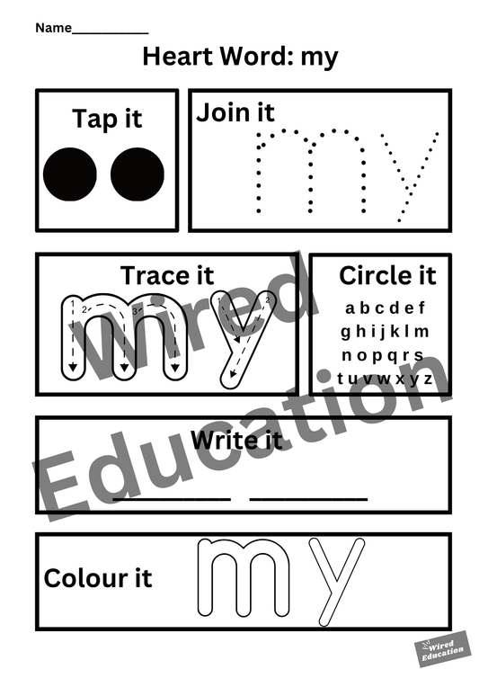 Heart word my